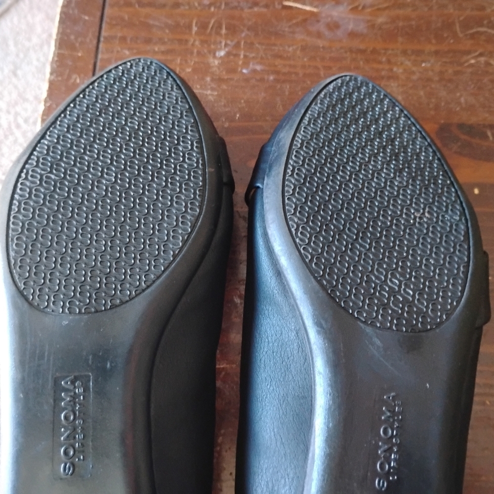 Like New Ladies 9w Sonoma Black Flats - Picture 4 of 10